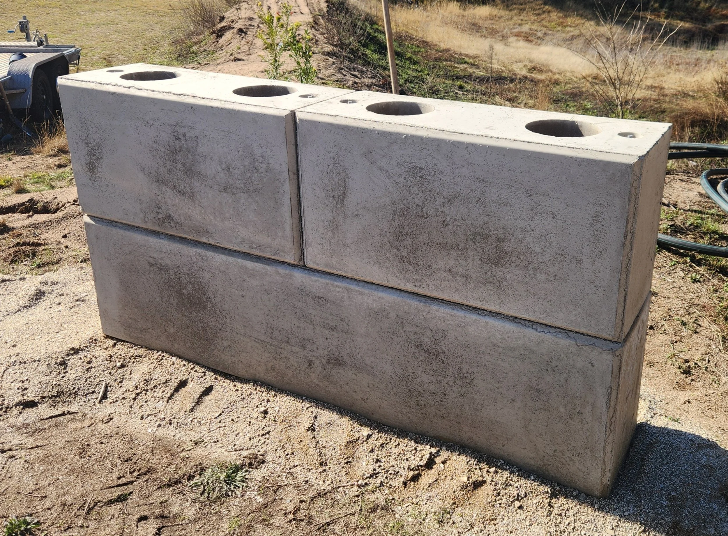 1m and 2m x 500mm x 400mm smooth faced Blocks