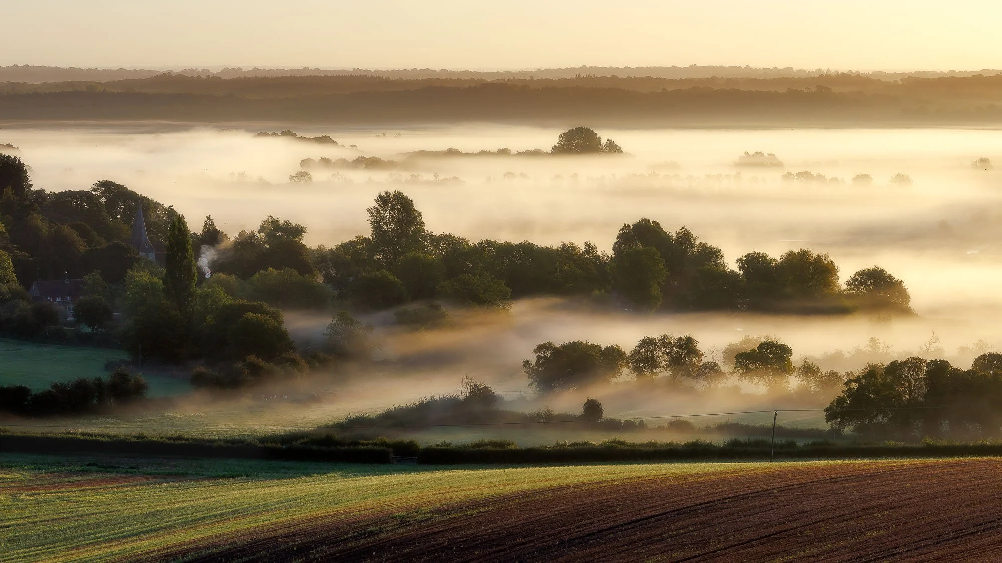 Morning Mist, South Downs