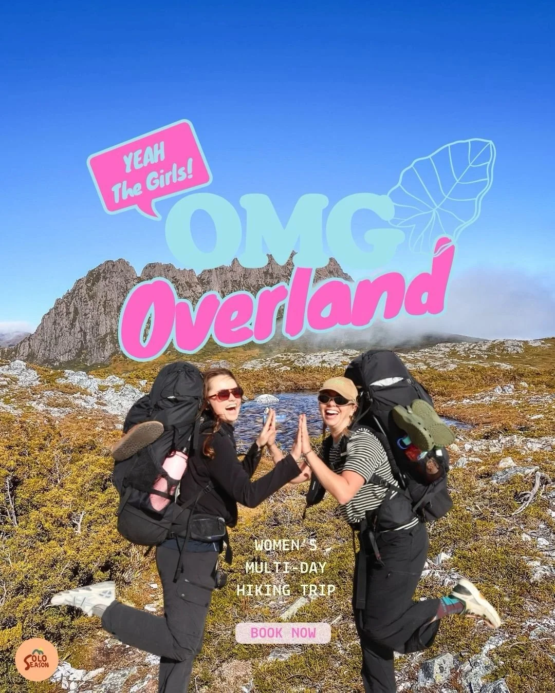 OMG Overland. 

Save this. Share it. Spread the freaking word.

One departure. Six spots remaining. And we cannot contain ourselves. Solo Season is officially taking women onto the Overland Track !!&nbsp;

Six days. Five nights. 65km through Tasmania