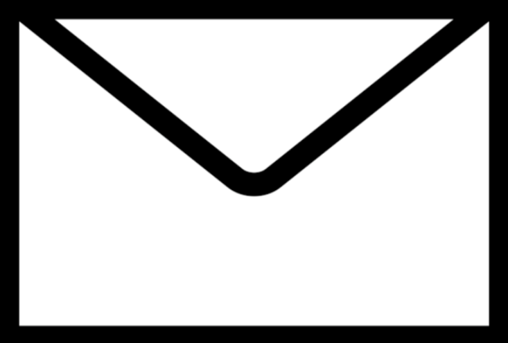 Close-up of an envelope with a pointed flap.