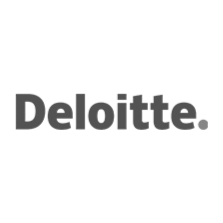 Deloitte logo in black and white.