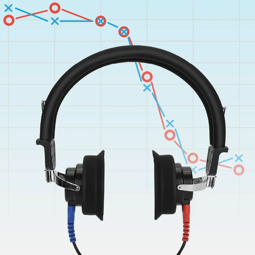 An icon of hearing test headphones