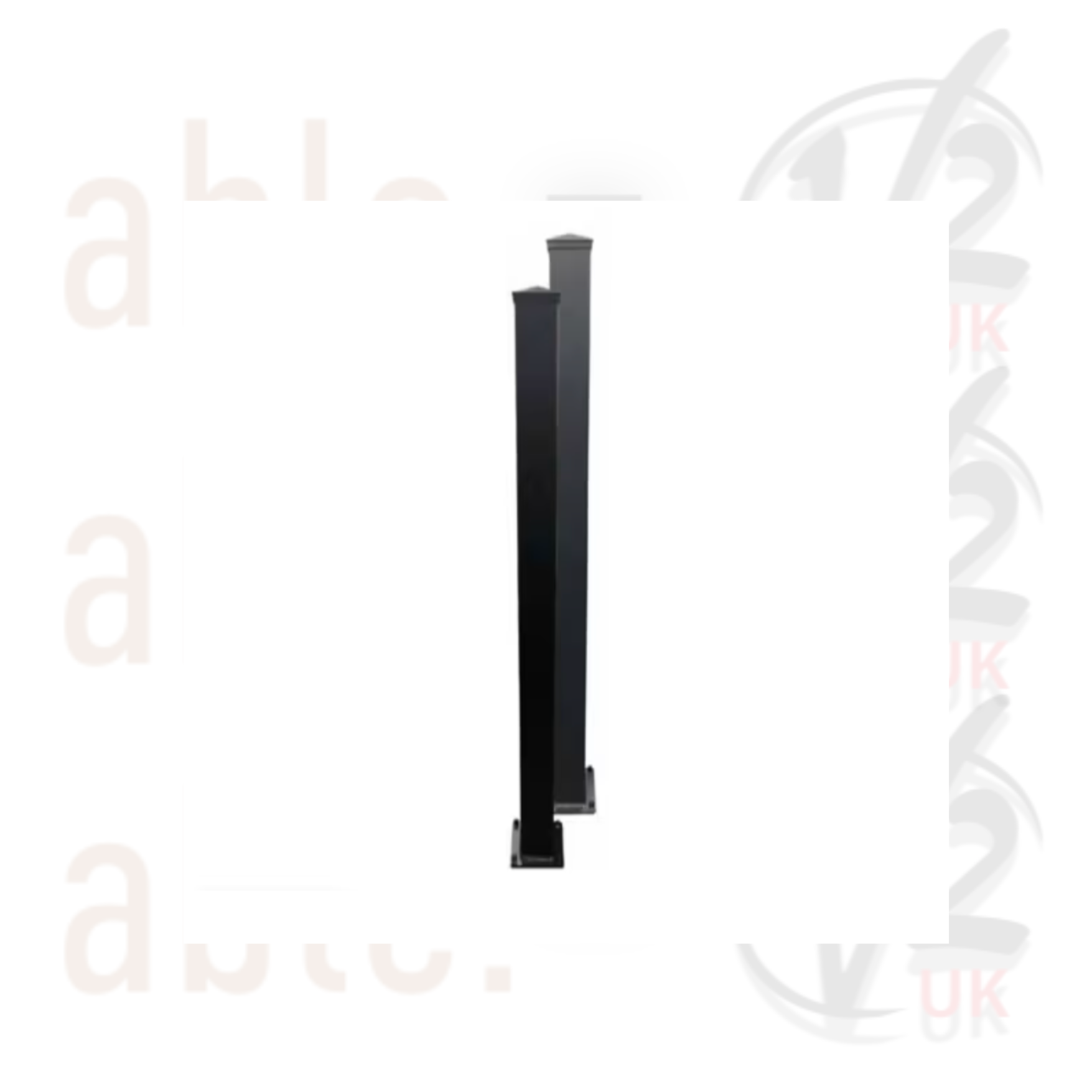 Aluminium Flanged Gate Post - Driveway Gates 100mm x 100mm x 3.5mm - 2400mm