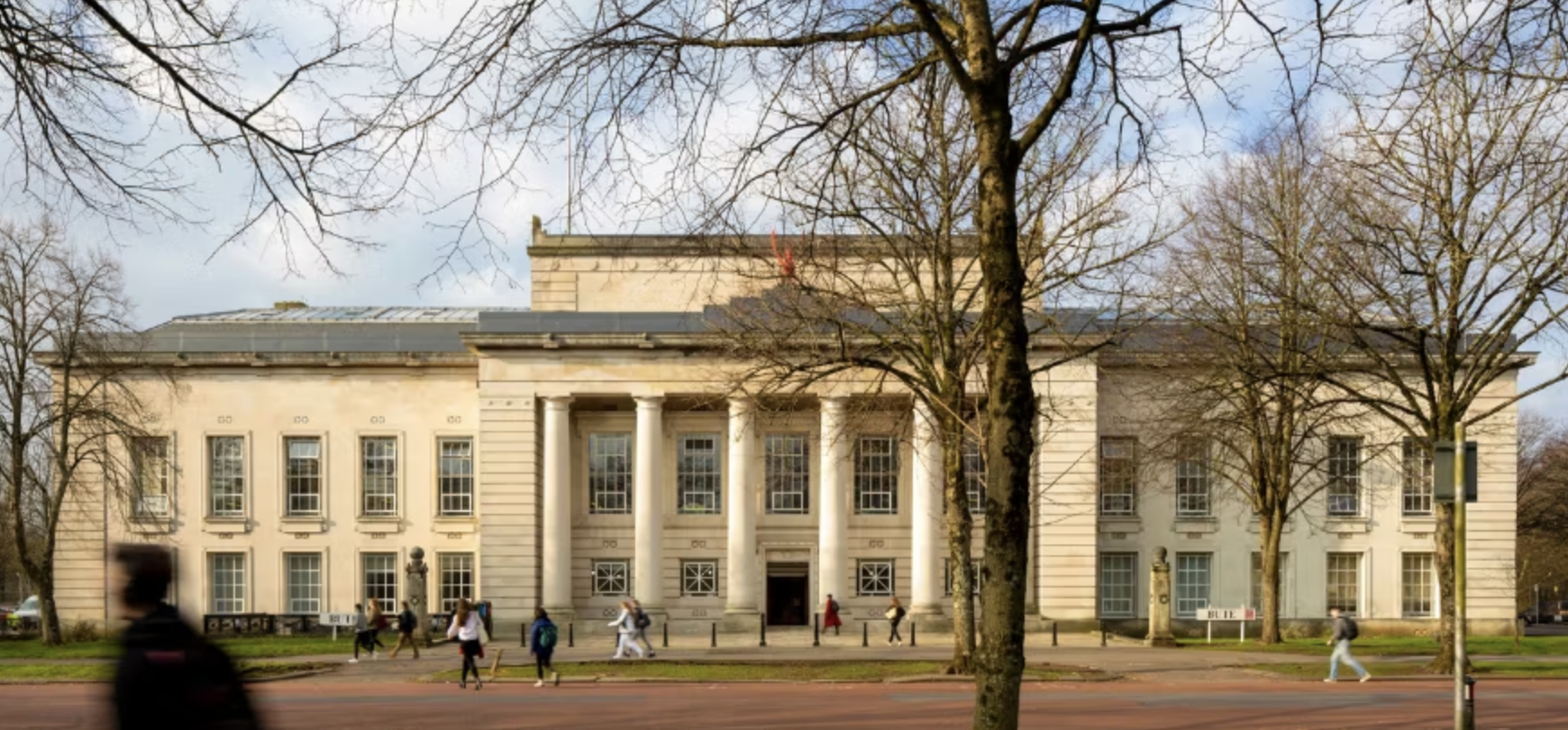 Exterior of the Grade II Listed Bute Building of the Welsh School of Architecture.