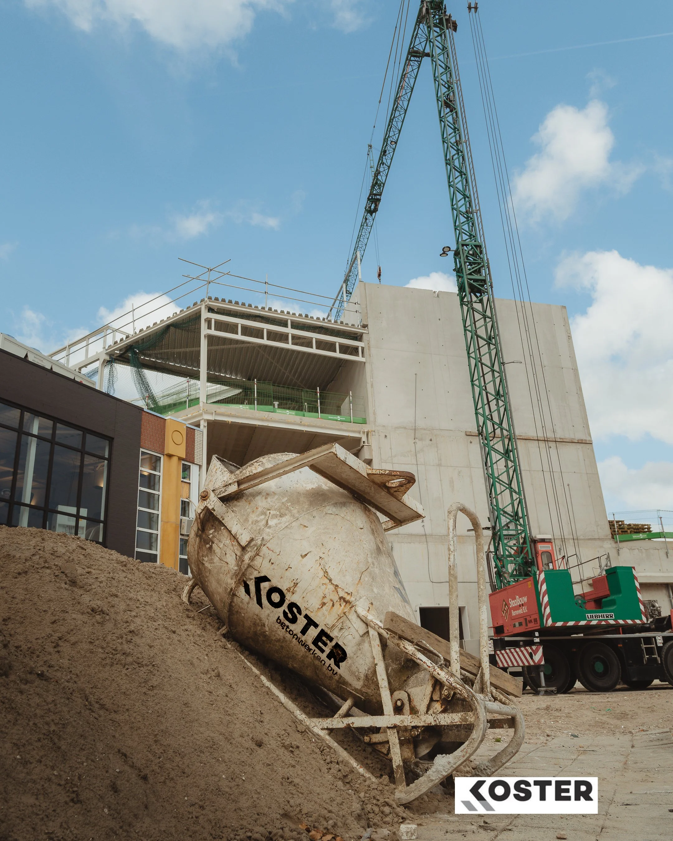 Koster Betonwerken fotoshoot voor socialmedia bij Merwestein Nieuwegein