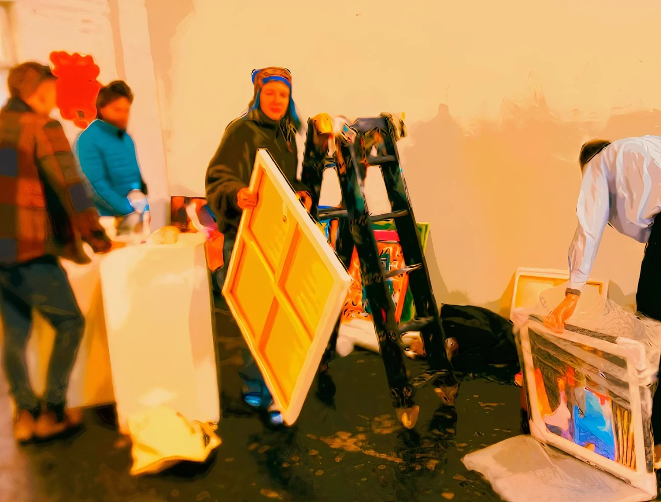 Team at work.
