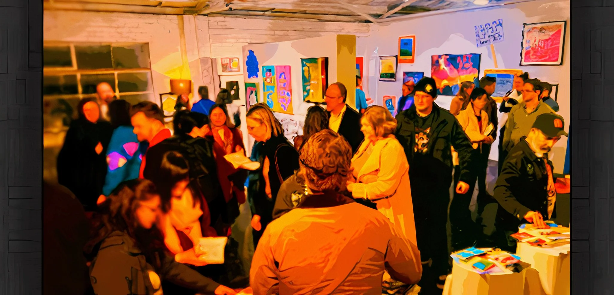 more thronging artists.
