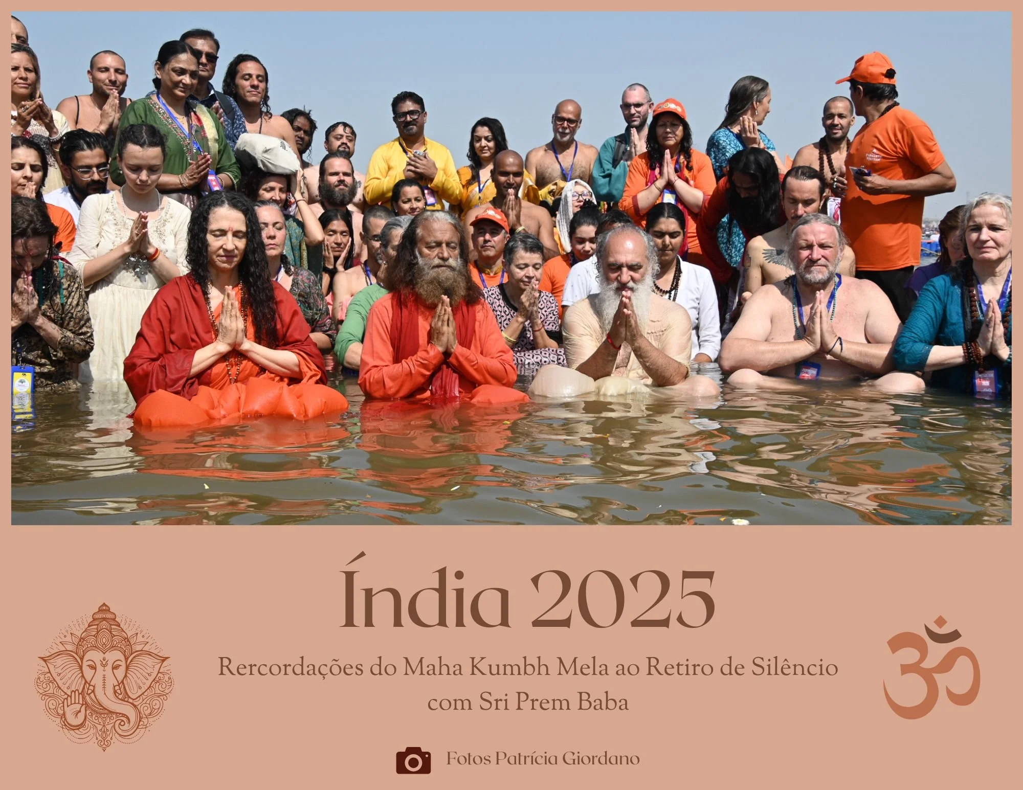 Album de recordação da temporada da Índia 2025, elaborado pra Sri Prem Baba