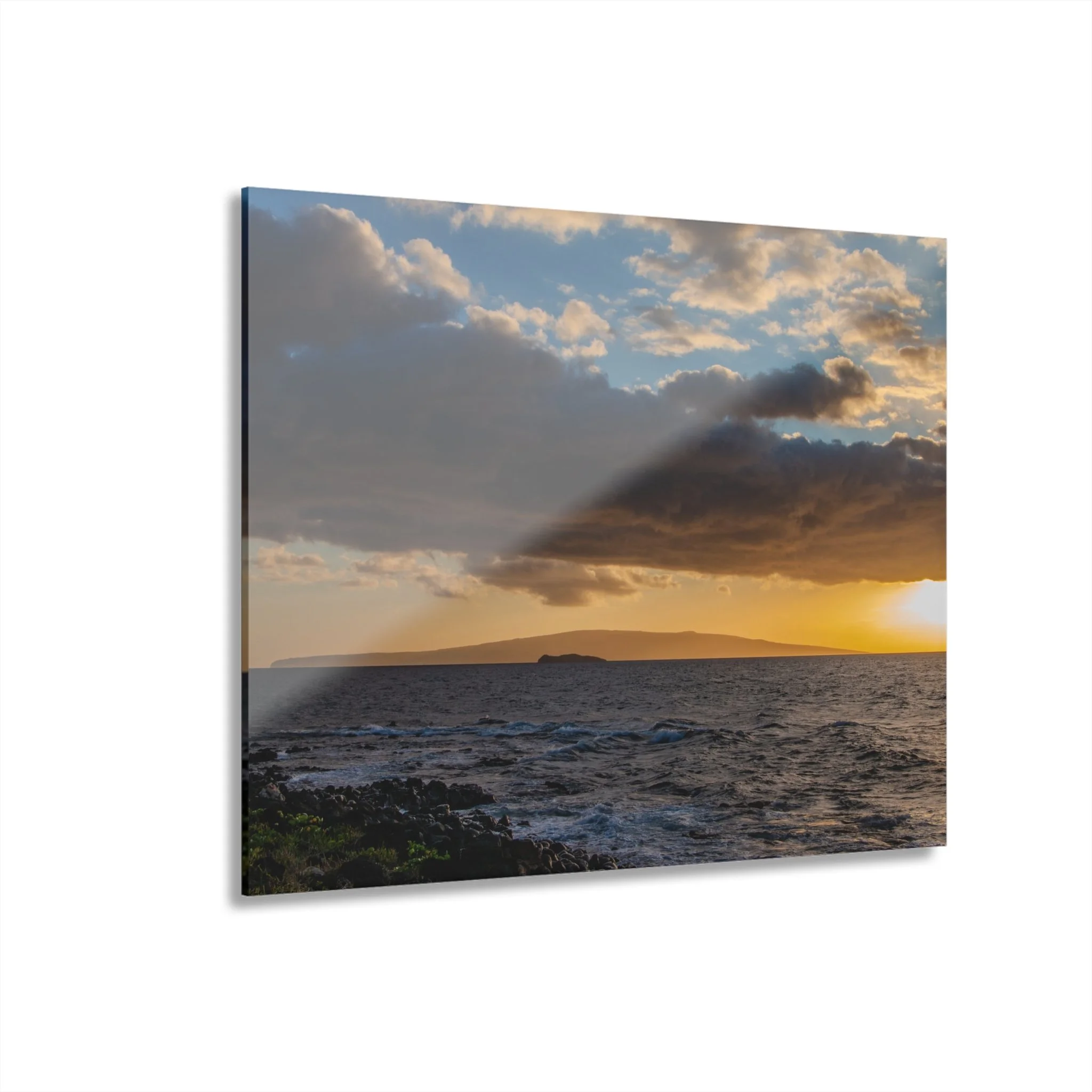 Wailea Molokini Crater & Kahoolawe Sunset Acrylic Wall Art – Original Maui Photography