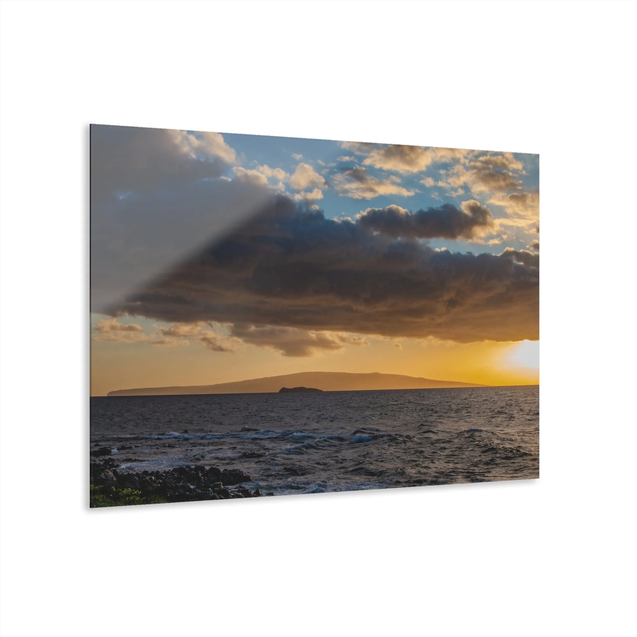 Wailea Molokini Crater & Kahoolawe Sunset Acrylic Wall Art – Original Maui Photography