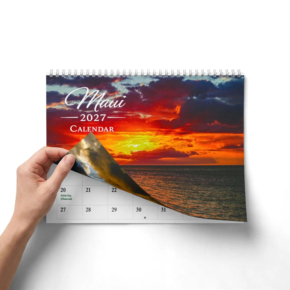 Maui Sunsets 2027 Wall Calendar | Original Maui Photography