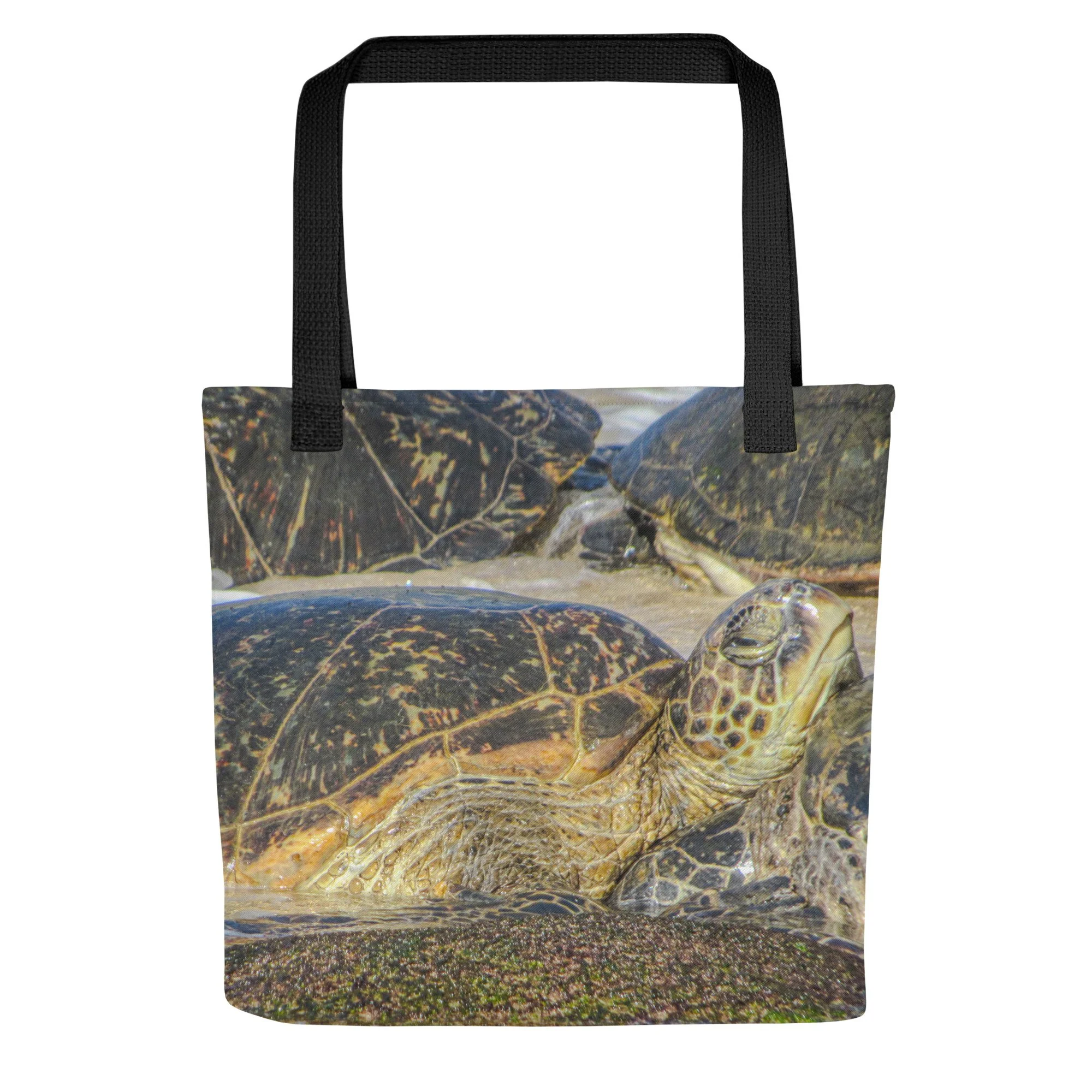 Resting Turtles Tote Beach Bag
