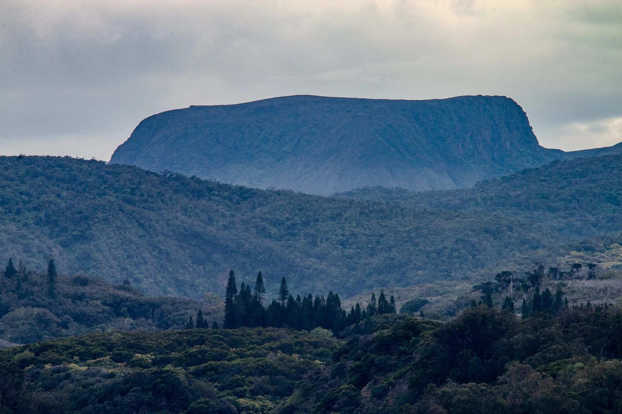 Ridges of the West Maui Mountains rising inland from the Nakalele Point coastline on Maui