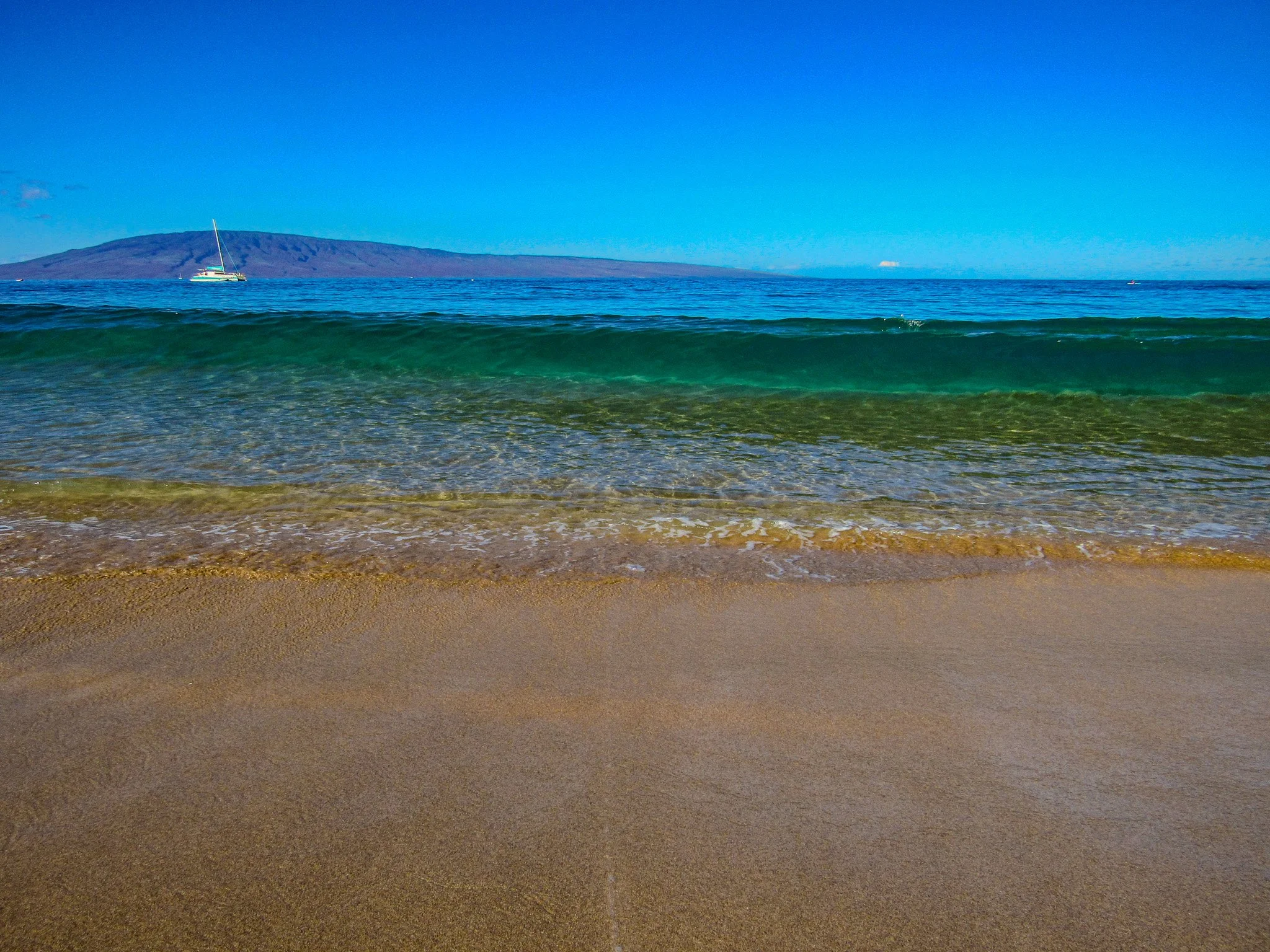 Kaanapali glassy wave acrylic wall art Maui clear shoreline ocean coastal decor