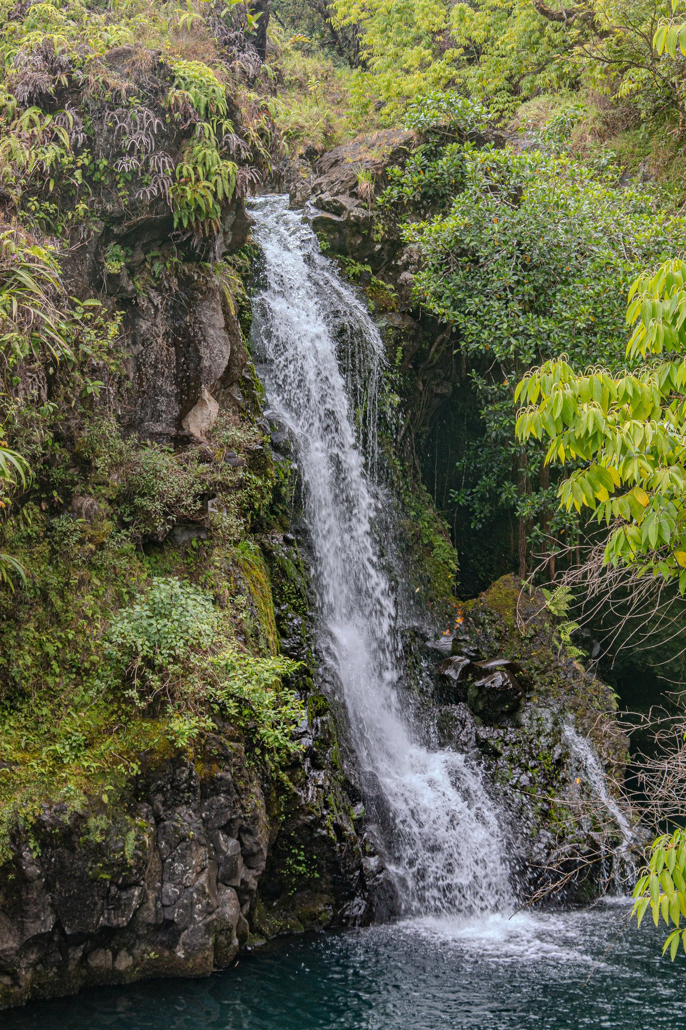 Road to Hana Waterfall Metal Print | Maui Waterfall Wall Art