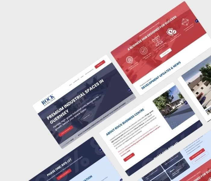 A selection of a Brochure website screenshots