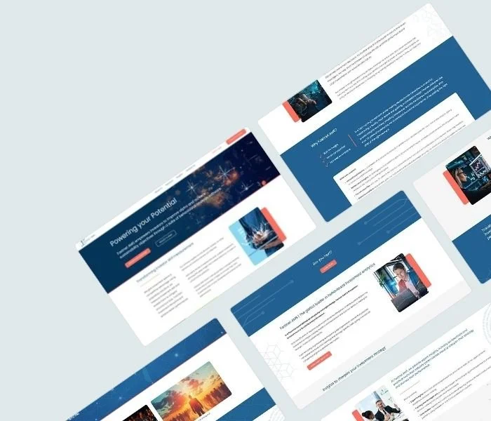 A selection of a Squarespace website screenshots