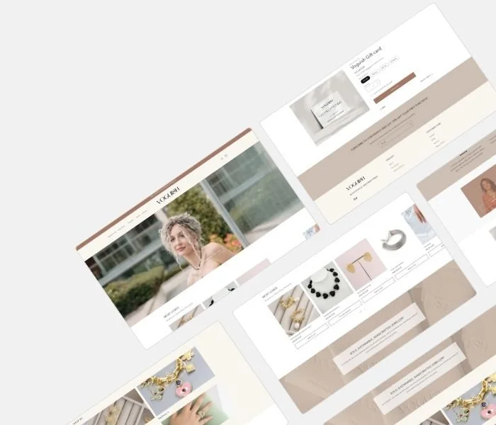 A selection of a E-commerce website screenshots