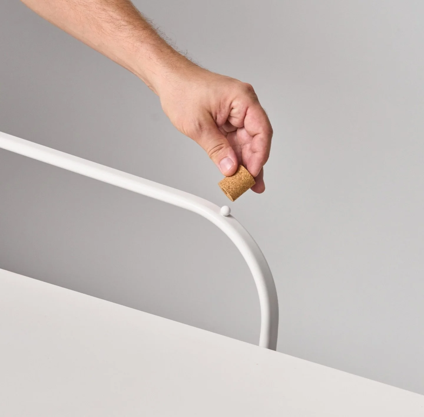 MU04 &ndash; MULIG 

The MU04 is a CNC-fabricated stopper extension designed for the IKEA MULIG clothing rack. 

The original metal end-cap doesn&rsquo;t effectively prevent hangers from sliding off, causing clothes to fall from the side of the rack.