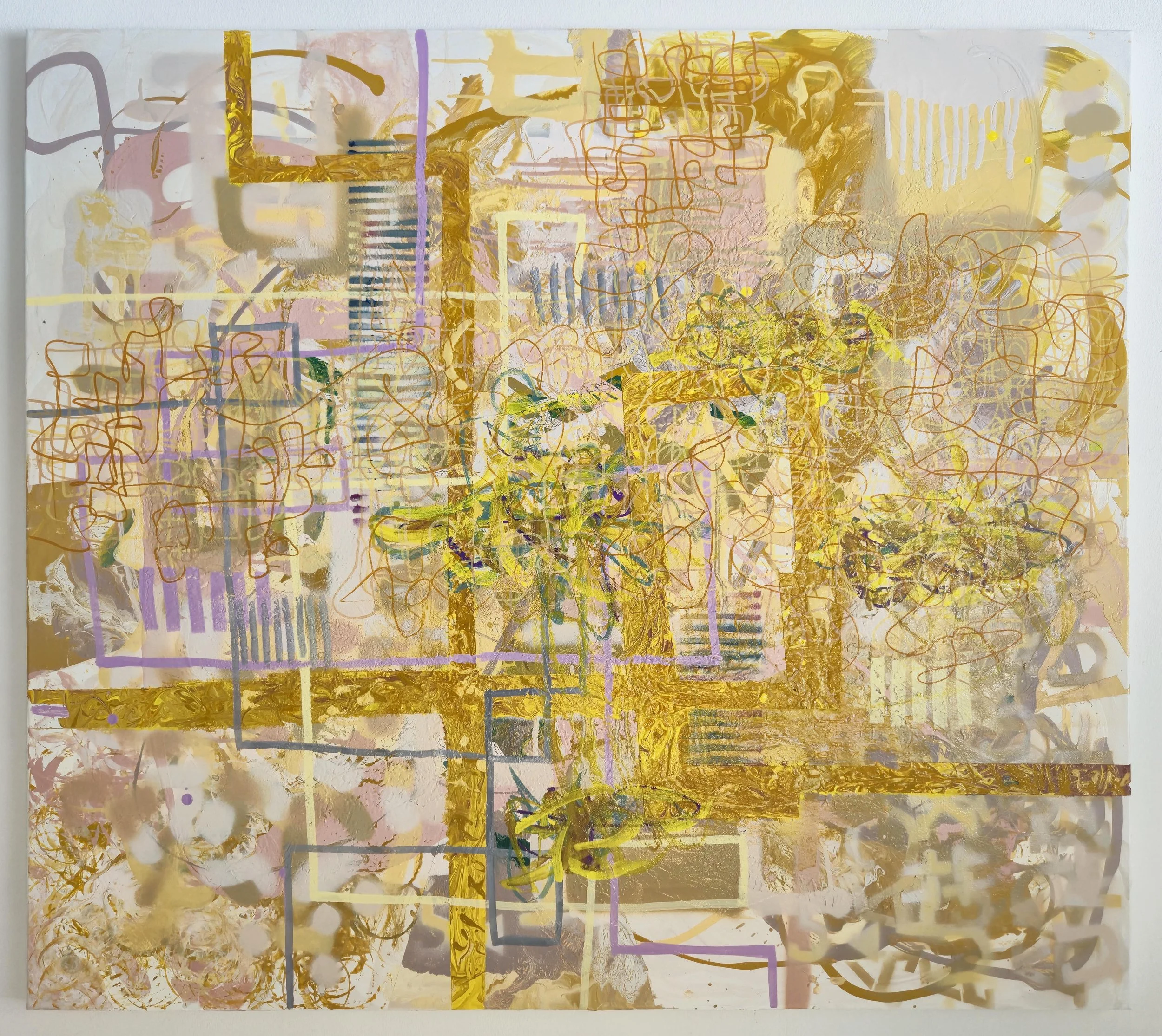 Subtle engines of thought
2026
oil paint, acrylic paint, spray paint, paint marker on canvas, 100 x 110 cm
private collection