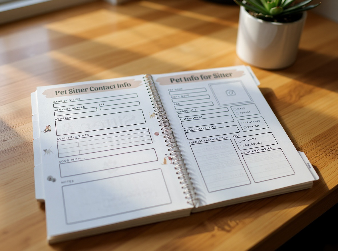 Pet Mom Planner writing close-up