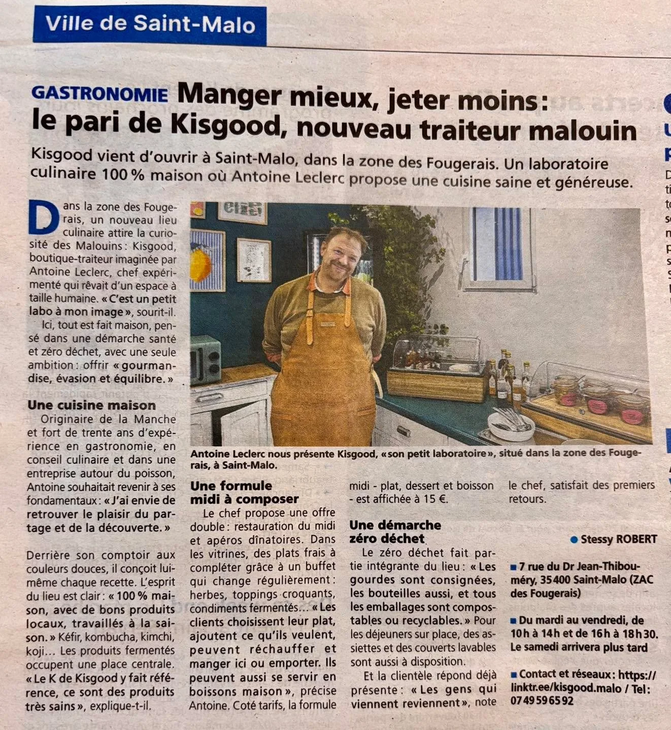 Et voici un bel article r&eacute;alis&eacute; par le pays malouin.

Merci &agrave; Stessy.