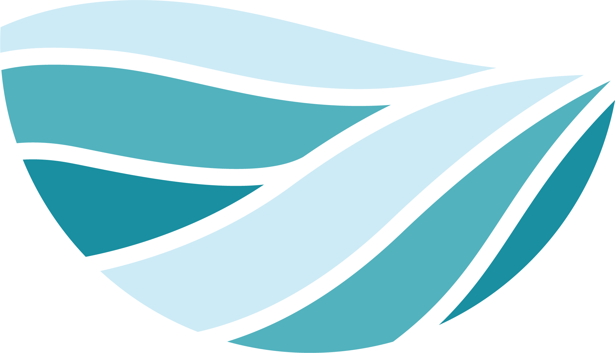 Abstract illustration of a stylized diamond shape with curved and straight black lines creating a dynamic pattern in shades of blue.