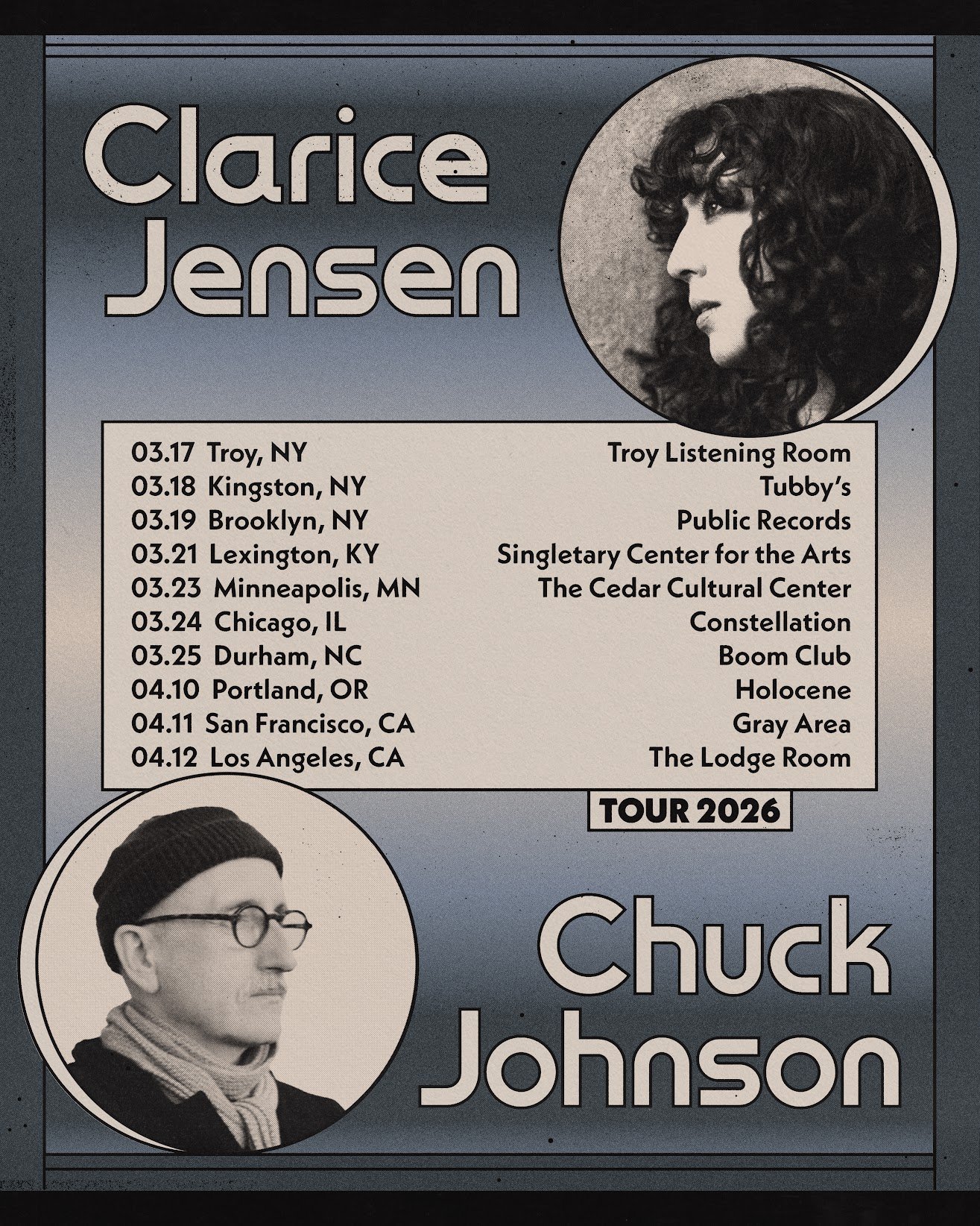 Chuck Johnson, Clarice Jensen