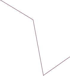 Line drawing of a shape, possibly a geometric or abstract design, with a dark pink outline on a black background.
