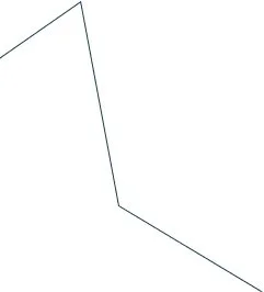 Simple line drawing with angular lines forming a geometric shape.