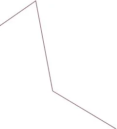 A simple line drawing of a shape with an irregular outline, mainly consisting of straight lines. No additional objects or details are visible.
