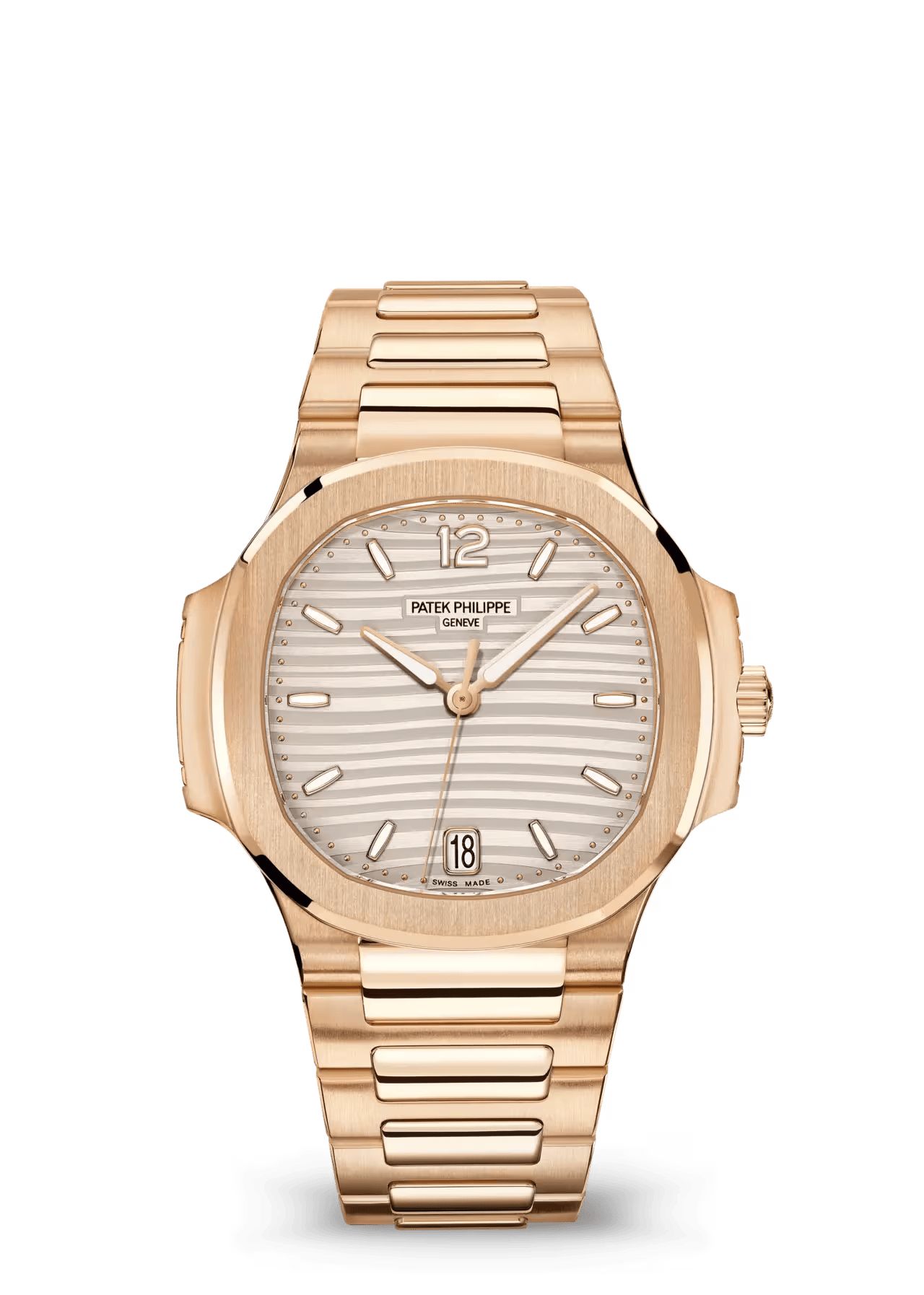 Patek Philippe Nautilus 7118/1R-001 Ladies' Rose Gold Silvery Opaline ...