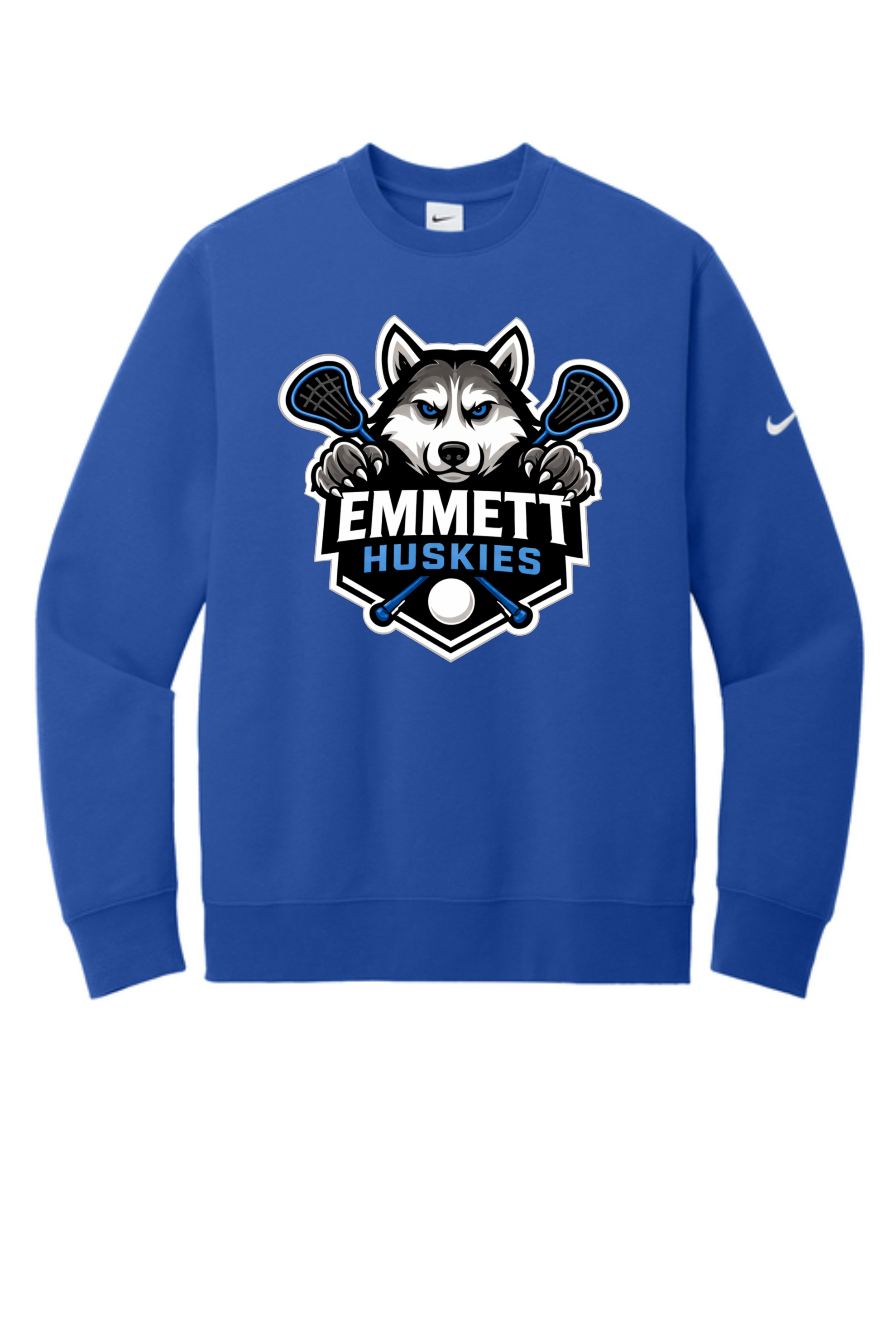 NKFD9863  Nike Club Fleece Sleeve Swoosh Crew  (LOGO #1)