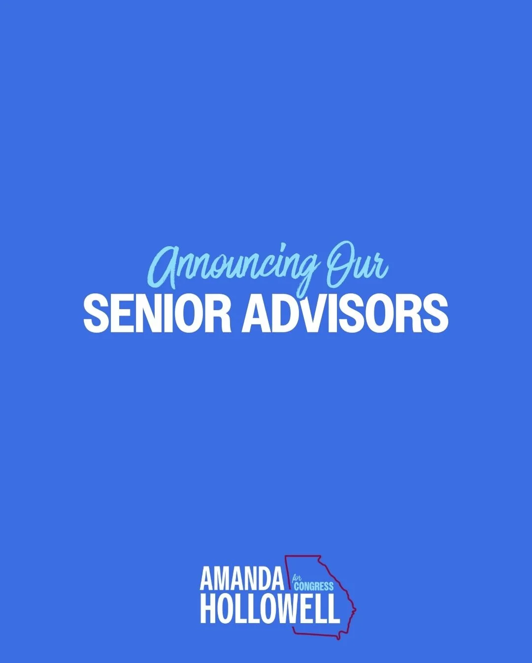 📣 Amanda Hollowell for Georgia is proud to announce two more Senior Advisors - Nina Altschiller, Strategist, and Ja&rsquo;Quan Oliver, Faith Outreach / Surrogate! Join us in celebrating 🥳