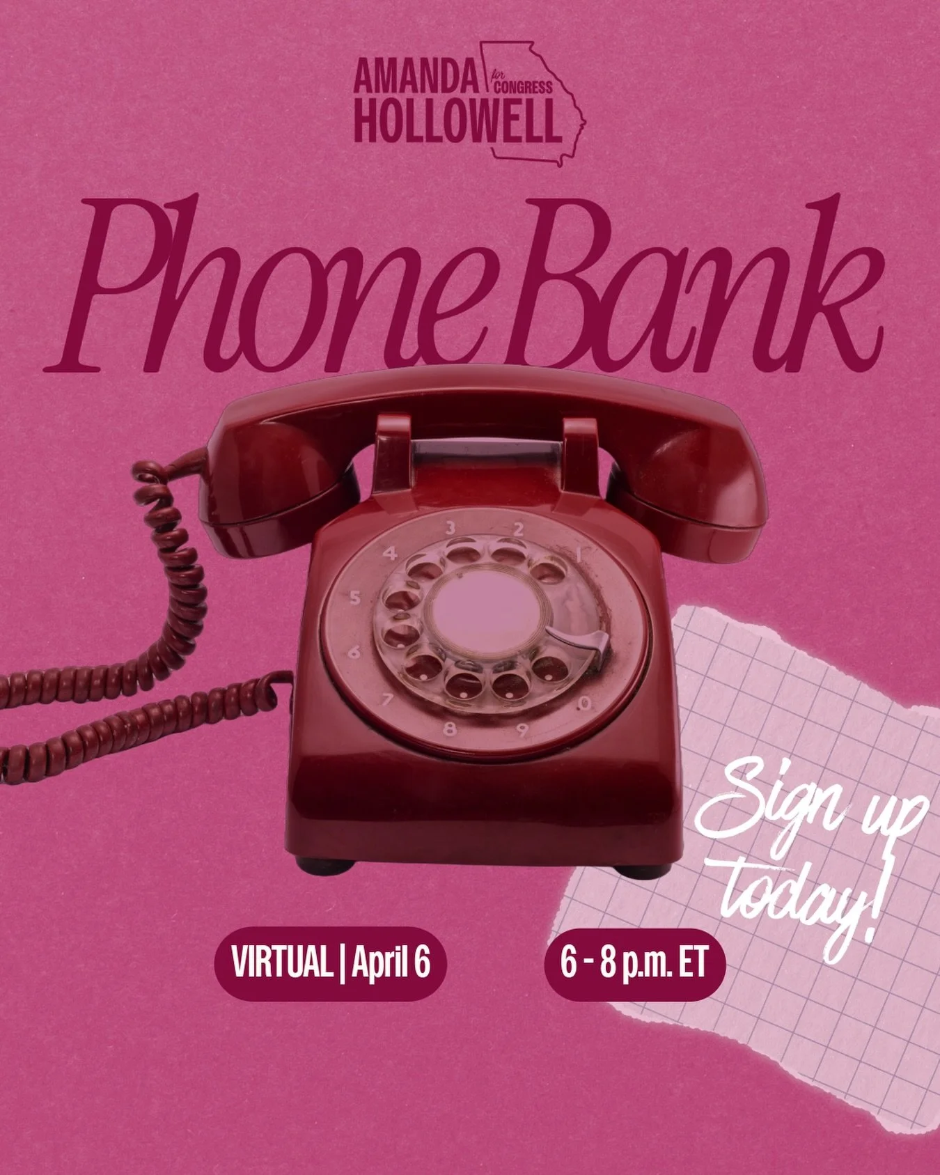 Join our VIRTUAL phone bank tonight at 6 p.m. and future ☎️ banking opportunities. Sign up via the 🔗 in my Story!