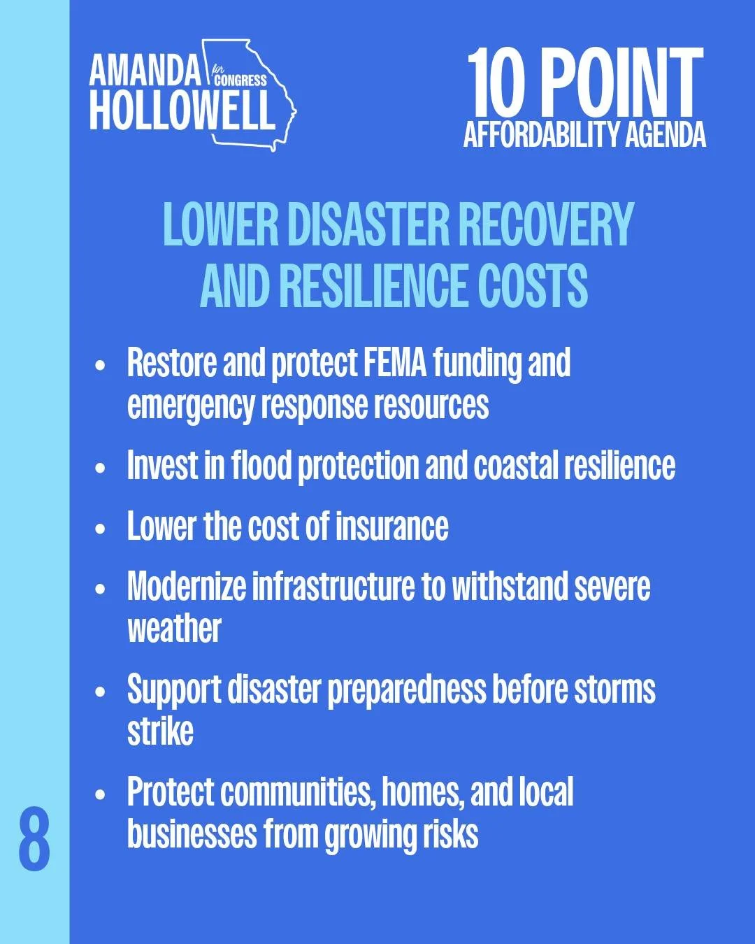 Many families across Georgia&rsquo;s 1st Congressional District are still recovering from Hurricane Helene while also facing the growing realities of climate change, aging infrastructure, flooding, and rapid development pressures.

I believe Coastal 