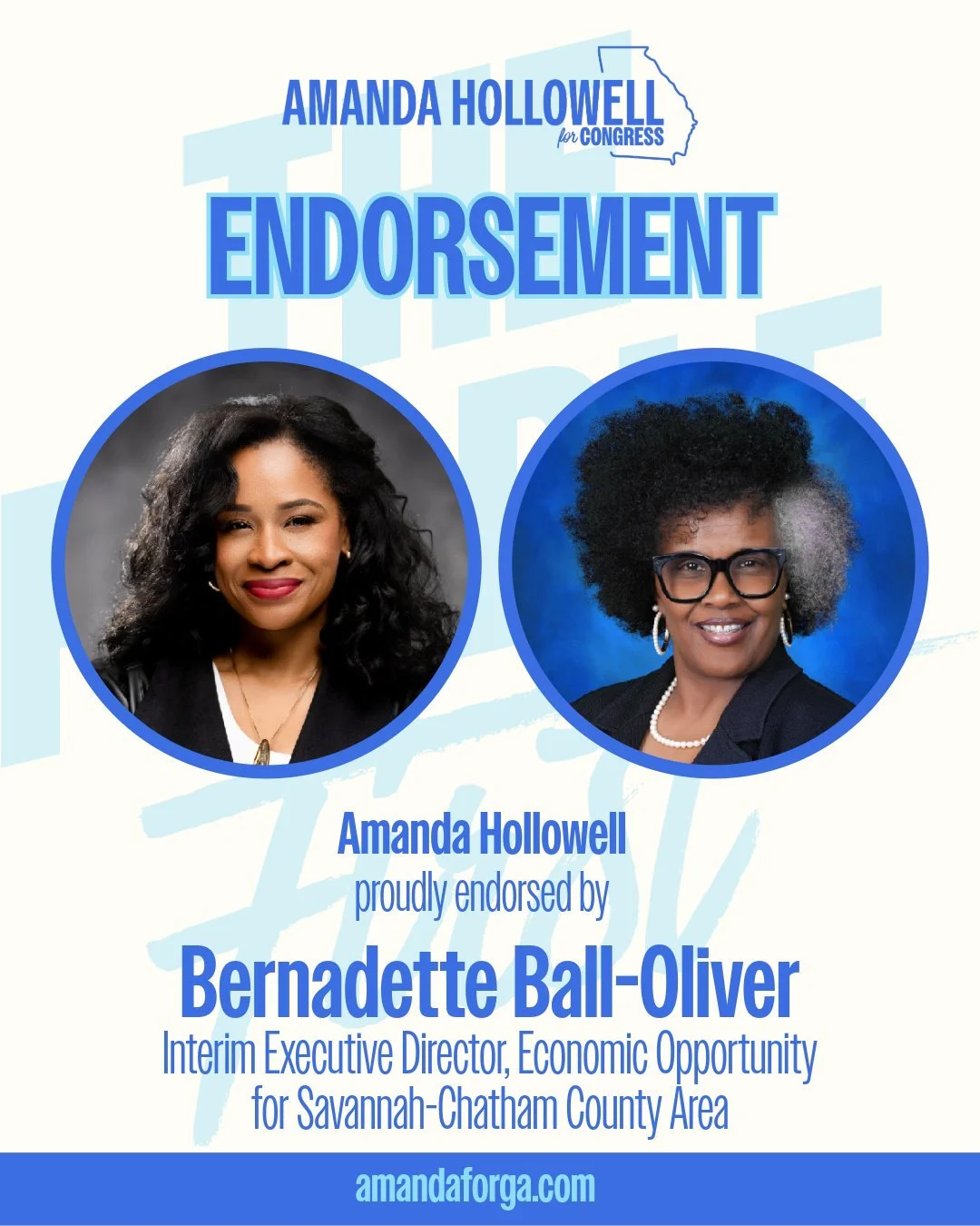 When someone who has dedicated their life to educating and investing in young people believes in your vision, it means a great deal. I'm honored to have the support of Bernadette Bell Oliver.

Bernadette has spent her career helping students succeed 