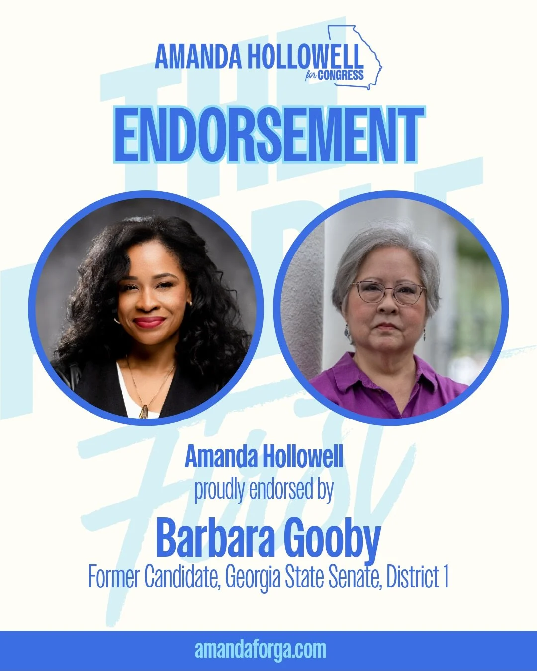 I&rsquo;m honored to have the support of @barbaragooby.

Barbara&rsquo;s endorsement speaks to something I believe deeply: leadership is about integrity, commitment, and fighting for people. Throughout this campaign, I&rsquo;ve focused on making sure