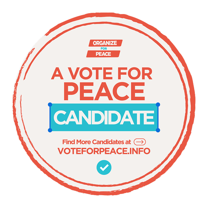 Organize for Peace Vote for Peace Candidate.png