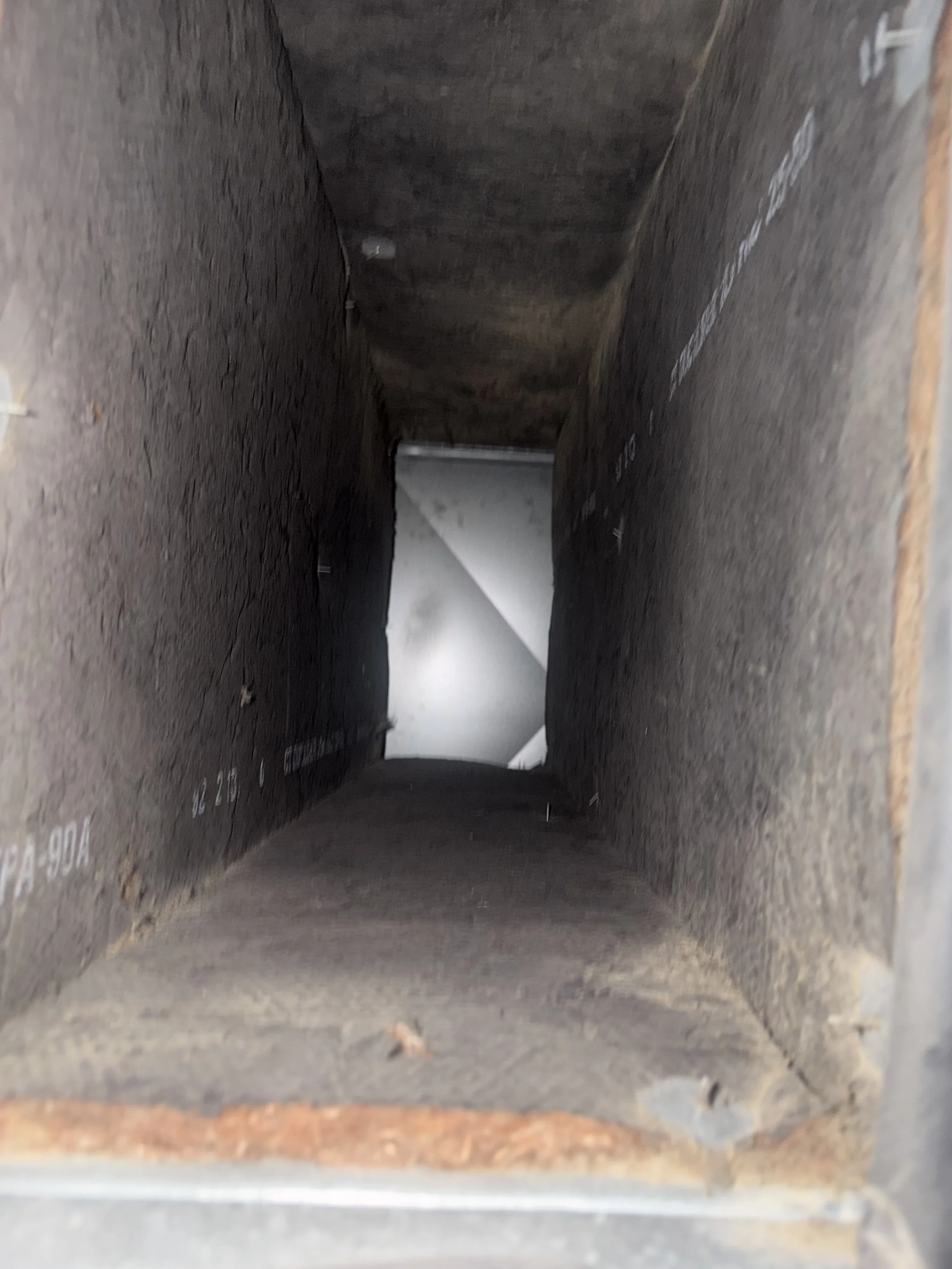Clean air duct after professional air duct cleaning in Woodbine, Maryland