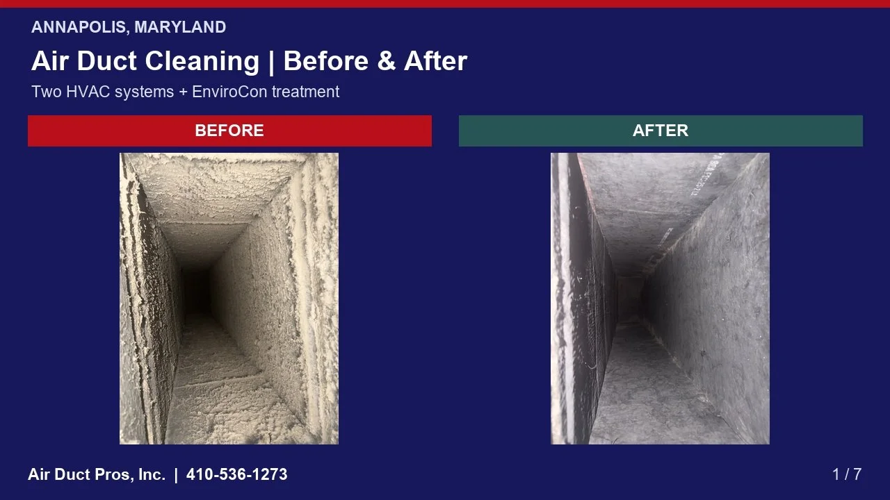 Annapolis Air Duct Cleaning: Before & After a Two-System Job