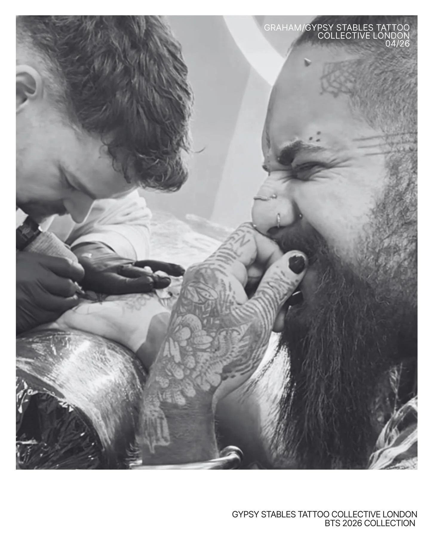 The face you&rsquo;re guaranteed to make getting a palm tattoo | @grahamogtattoos tattooing @ethstasie palm | Gypsy Stables tattoo studio central London