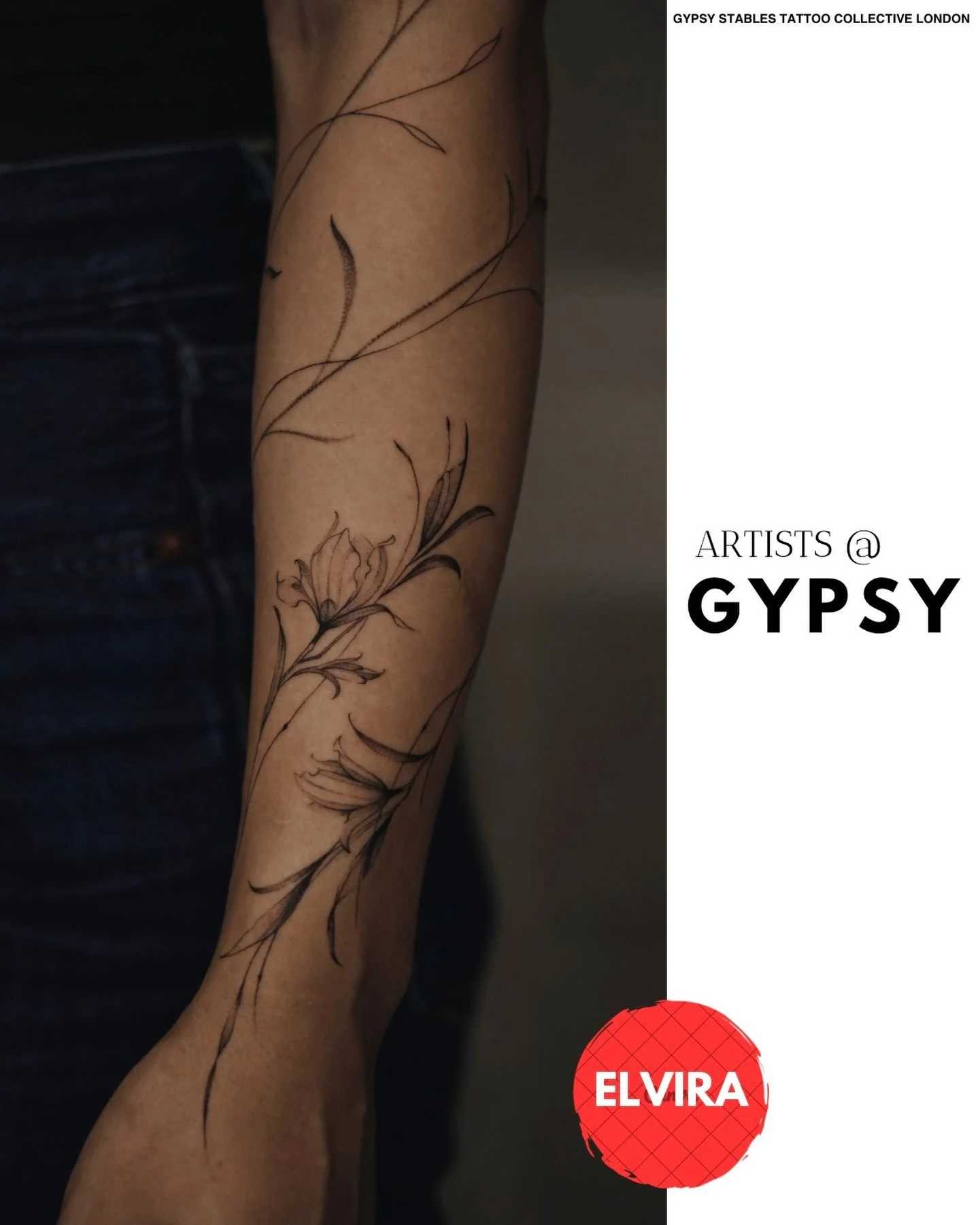 Artist Elvira Rotareva @rtrv.tattoo | Artists@gypsy 2026 

Since 2011 | One of the top trusted places for tattoos and piercing in central London | Modern studio 5-minutes walk from Oxford Street | A specialist team of tattoo artists and body piercers