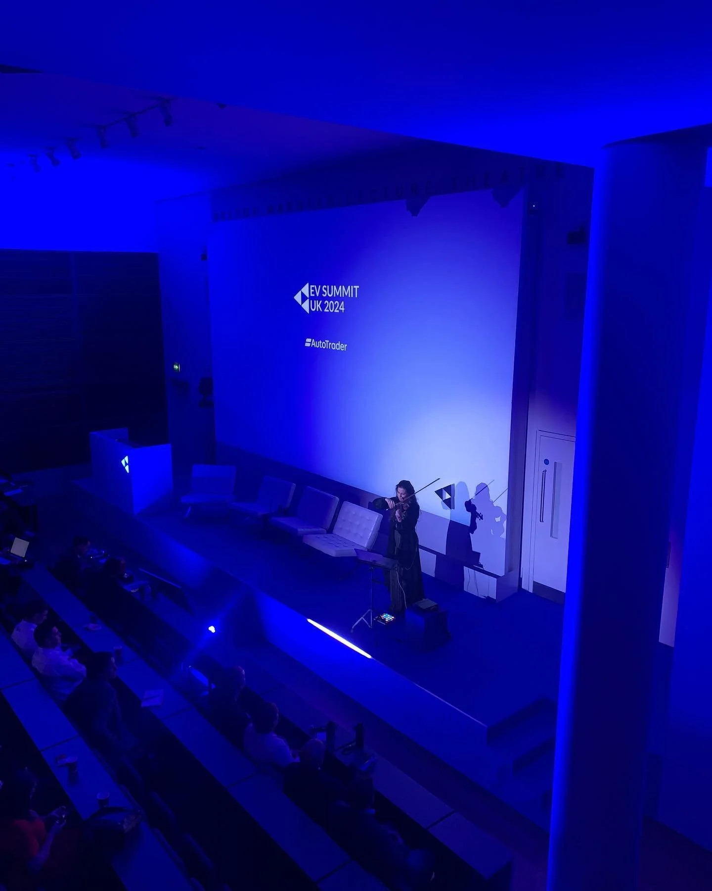 That&rsquo;s a wrap for the EV Summit 2023. This year we had a blue theme, with elegant light glare, emulating headlights, shining through thick blue. 

The event began with the incredible @violetavicci playing to the animation and montage of nature.