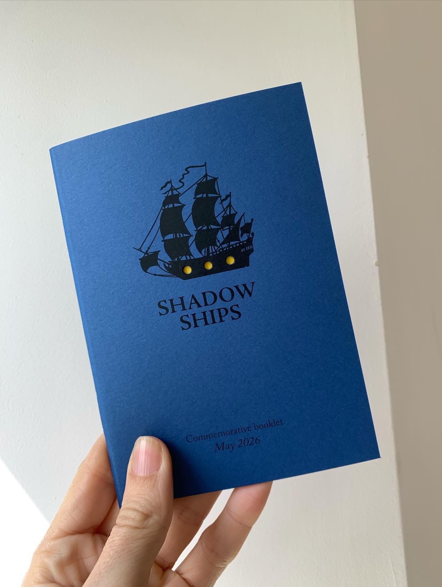 We&rsquo;re getting ready for the launch of Shadow Ships in Shoreham tomorrow by adding holes to 700 commemorative booklets.

#shoreham #shorehambysea #shadowships #shadowshipsshoreham