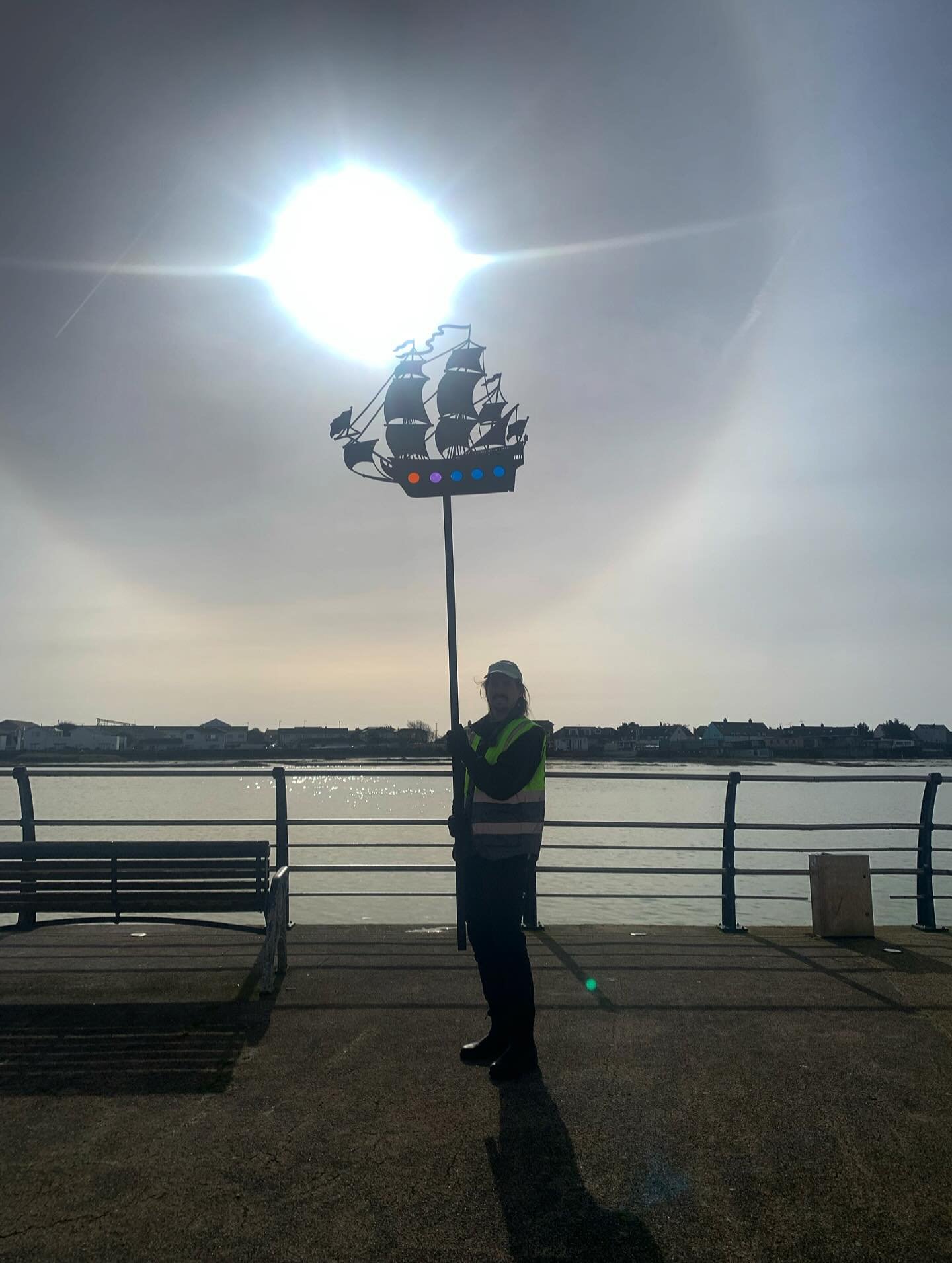 Incredible site visit to Coronation Green to Workshop the placements for the six Shadow ships. 

Here you see our test ship, which showed us that the sculptures we make will do exactly what we hoped they would - as we were testing some children came 