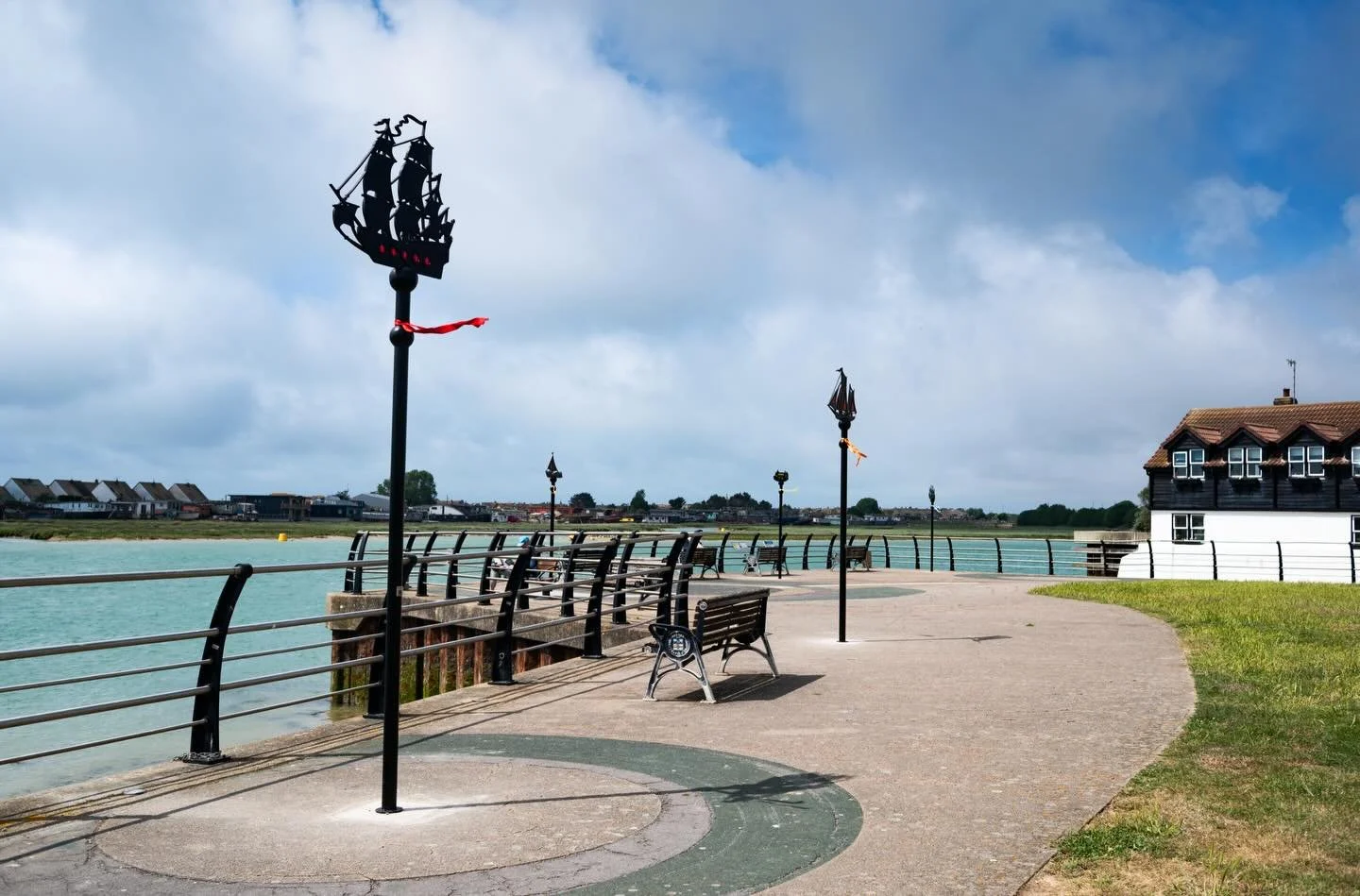 Shadow Ships - Coronation Green, Shoreham.

The shadows of ships that have been built in or have traveled past Shoreham through time. Created by Light Space Color with the help of the people of Shoreham. 

Illustrated by @eleanortaylorstudio and fabr