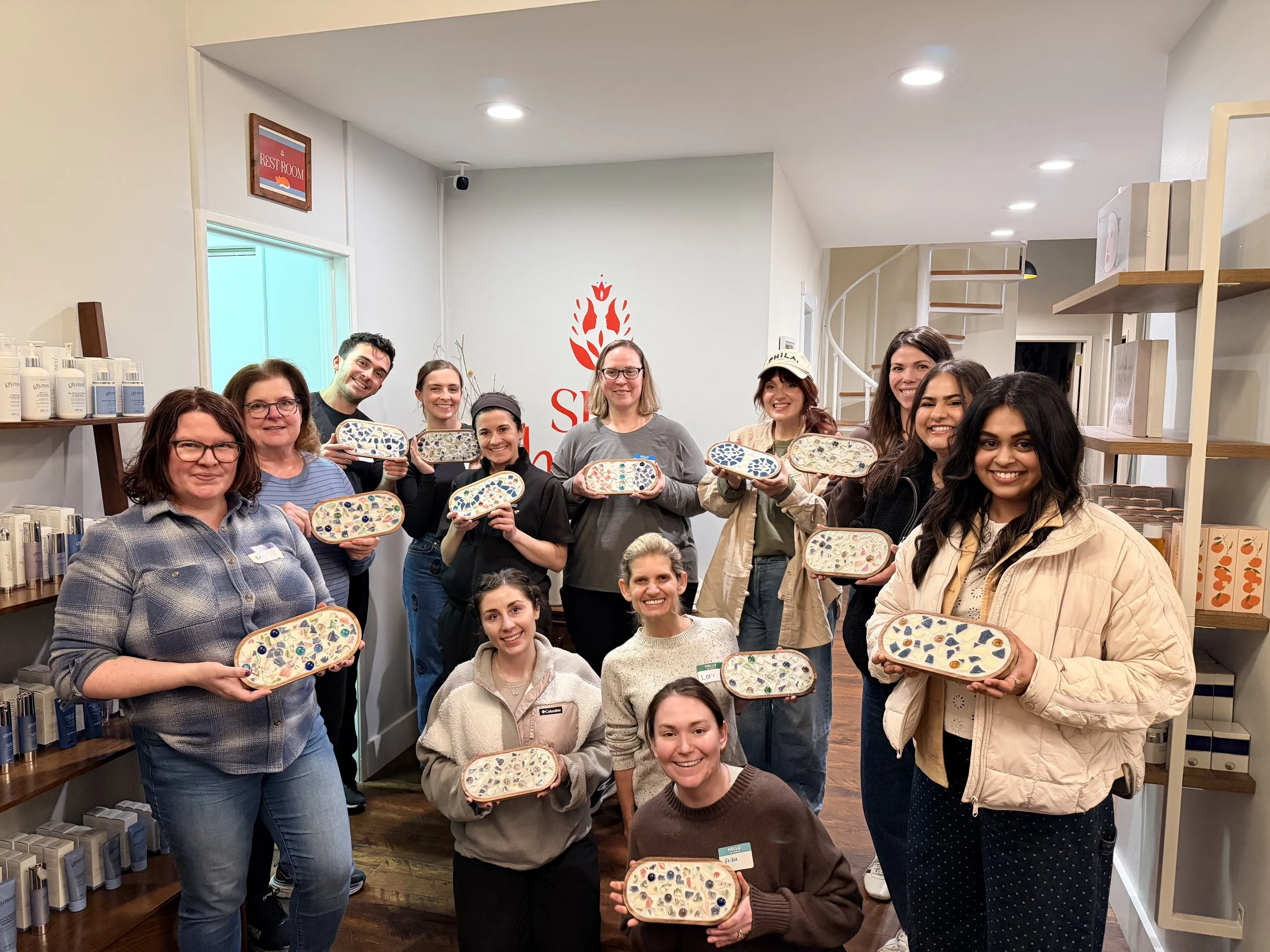 Mosaic Tray Workshop at Spa Hygge in Philadelphia