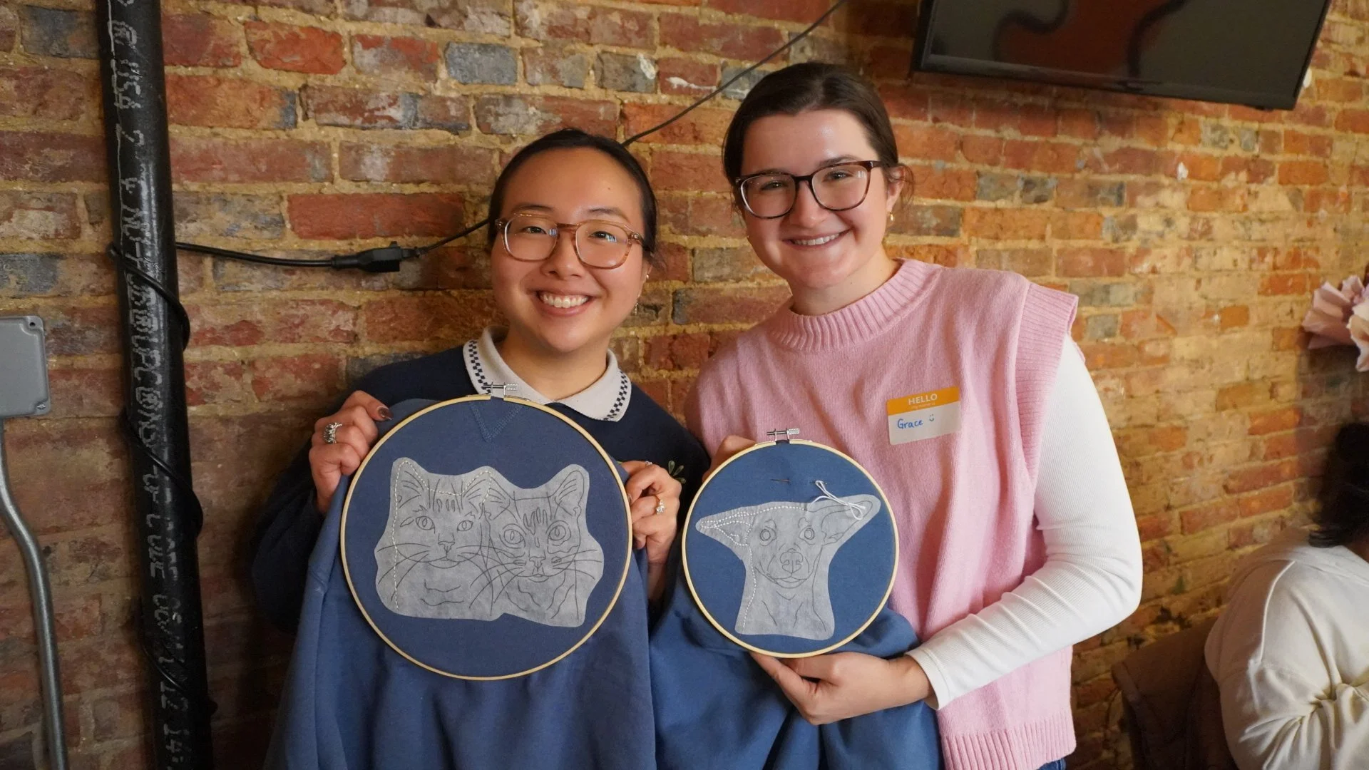 Pet Embroidery at Sunday Girl Café - March Workshop 