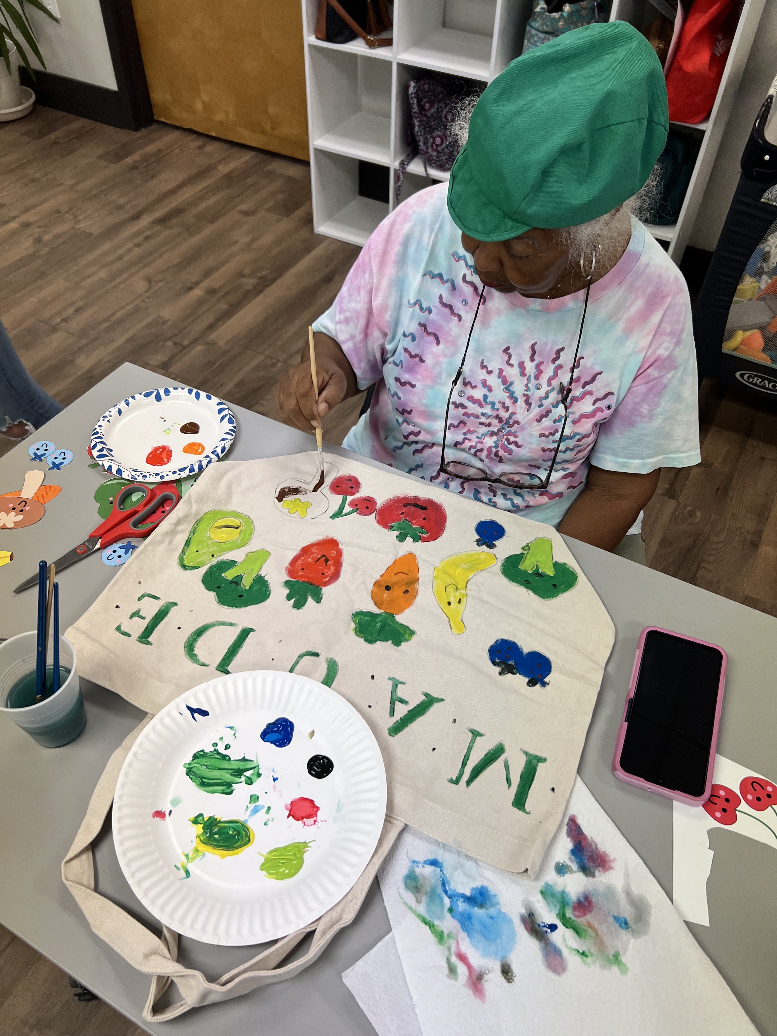 Painted Market Tote Bags